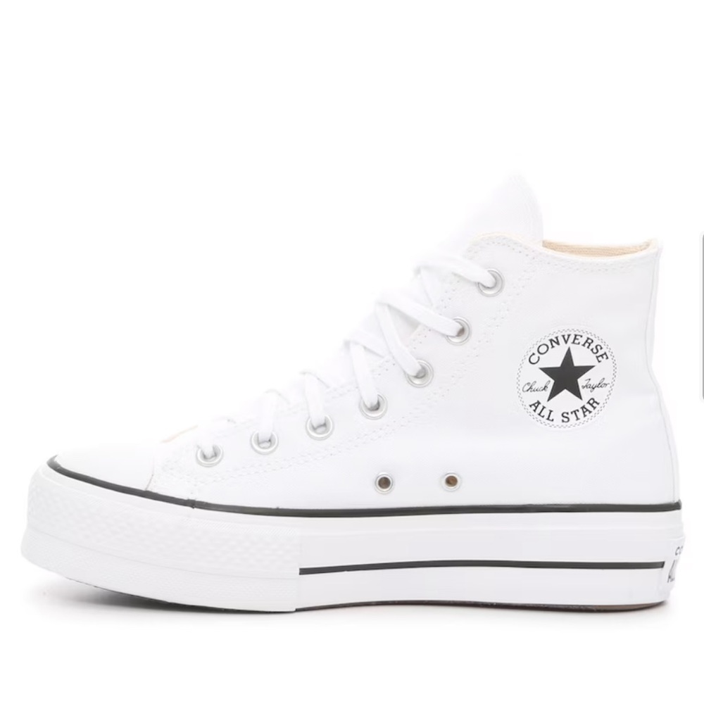 converse high tops size 8 white never worn